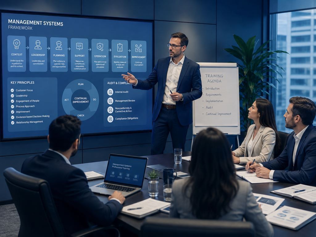 BSERI practitioner-led training — professionals in a management systems workshop